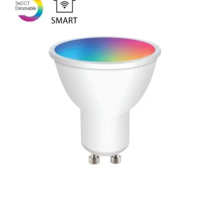 Vito 1519910 SMART LED BULB SAGA PRO PAR16 GU10 5W RGB+3CCT(2700K/4000K/6400K) 475Lm 120° WIFI TUYA