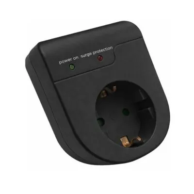 Vito 8002960 SURGE PROTECTION SOCKET WITH PLUG SURGIO 16A 250V 3500W BLACK EARTH SHUTTER