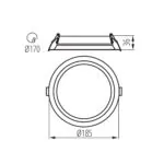 Kanlux 26381 Осветително тяло downlight без включено захранване TIBERI CCT LED TIBERI CCT 15-21W-W