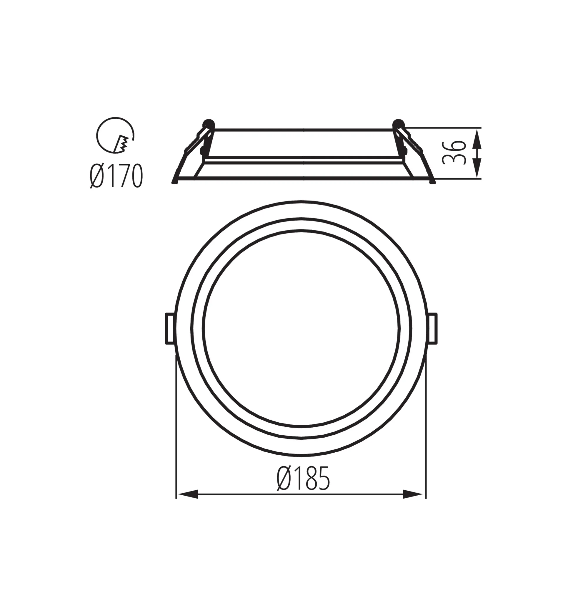 Kanlux 26381 Осветително тяло downlight без включено захранване TIBERI CCT LED TIBERI CCT 15-21W-W