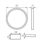 Kanlux 26785 LED осветително тяло AVAR O 6060 40W-NW
