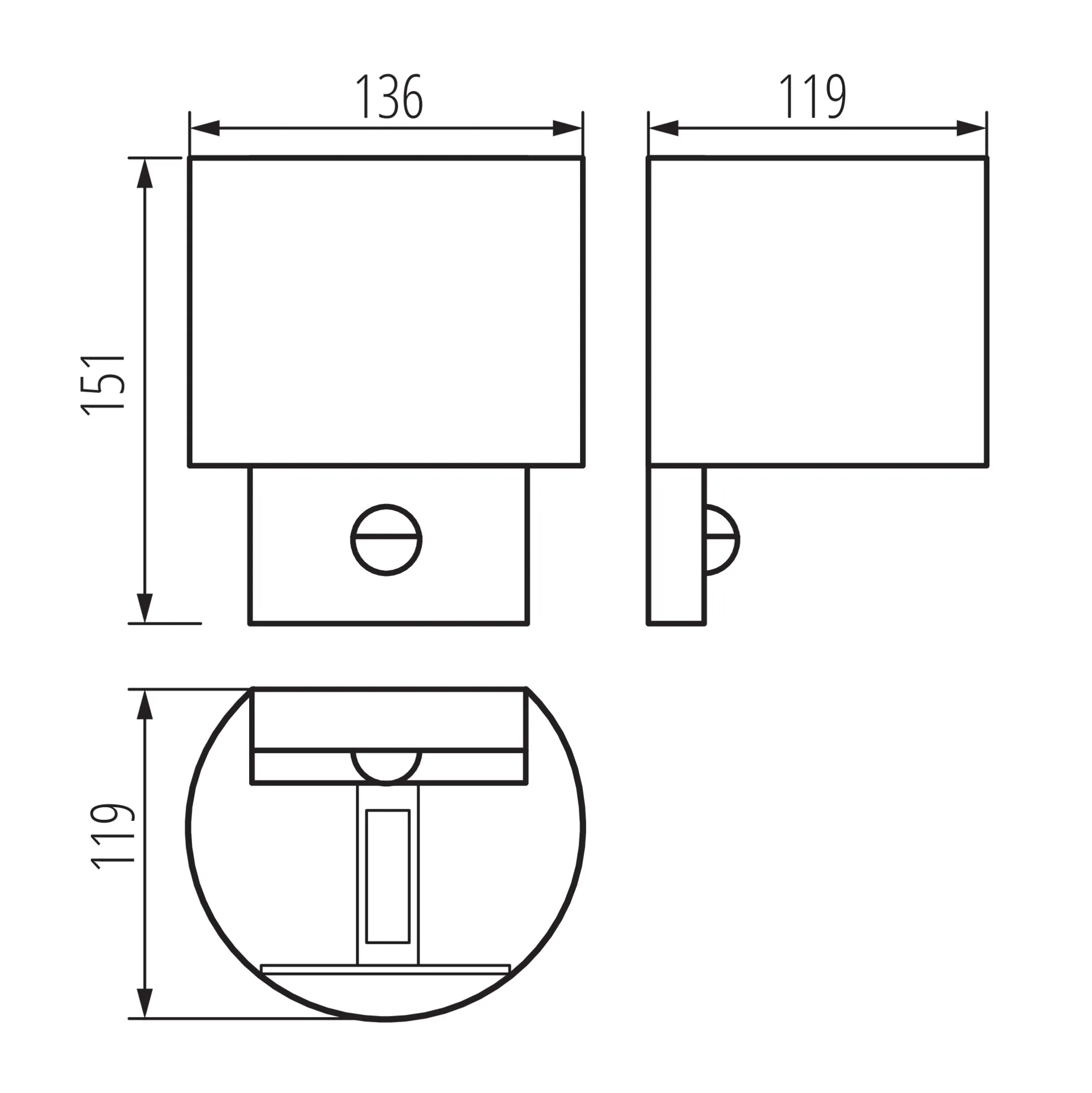 Kanlux 28995 Фасадно осветително тяло REKA PIR EL 7W-O-GR