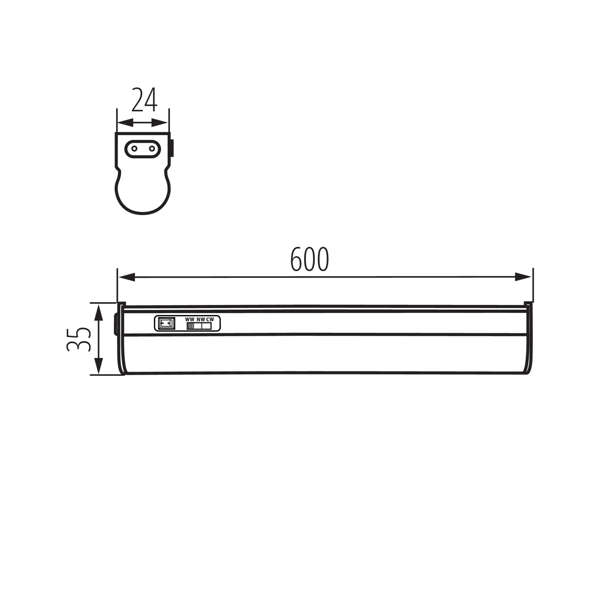 Kanlux 29216 LED осветително тяло за монтаж под шкафове MERA CCT MERA LED 8W CCT