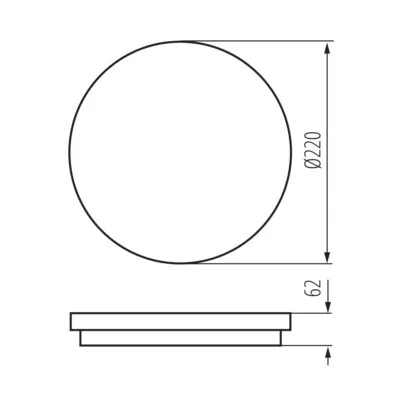Kanlux 35007 LED плафониера STIVI LED 15W-NW-O-SE