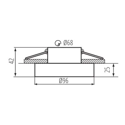 Kanlux 35298 Пръстен на точково осветително тяло ELICEO DSO BL