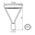 Kanlux 36435 Oprawa parkowa LED PARCOLI CCT PARCOLI 30-50W CCT G