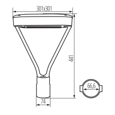 Kanlux 36435 Oprawa parkowa LED PARCOLI CCT PARCOLI 30-50W CCT G