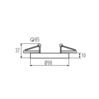 Kanlux 37166 Пръстен на точково осветително тяло TINY BORD DTO-B/G