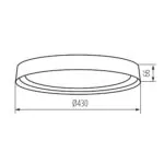Kanlux 37317 LED плафониера NIFU LED17.8W NW W/BR