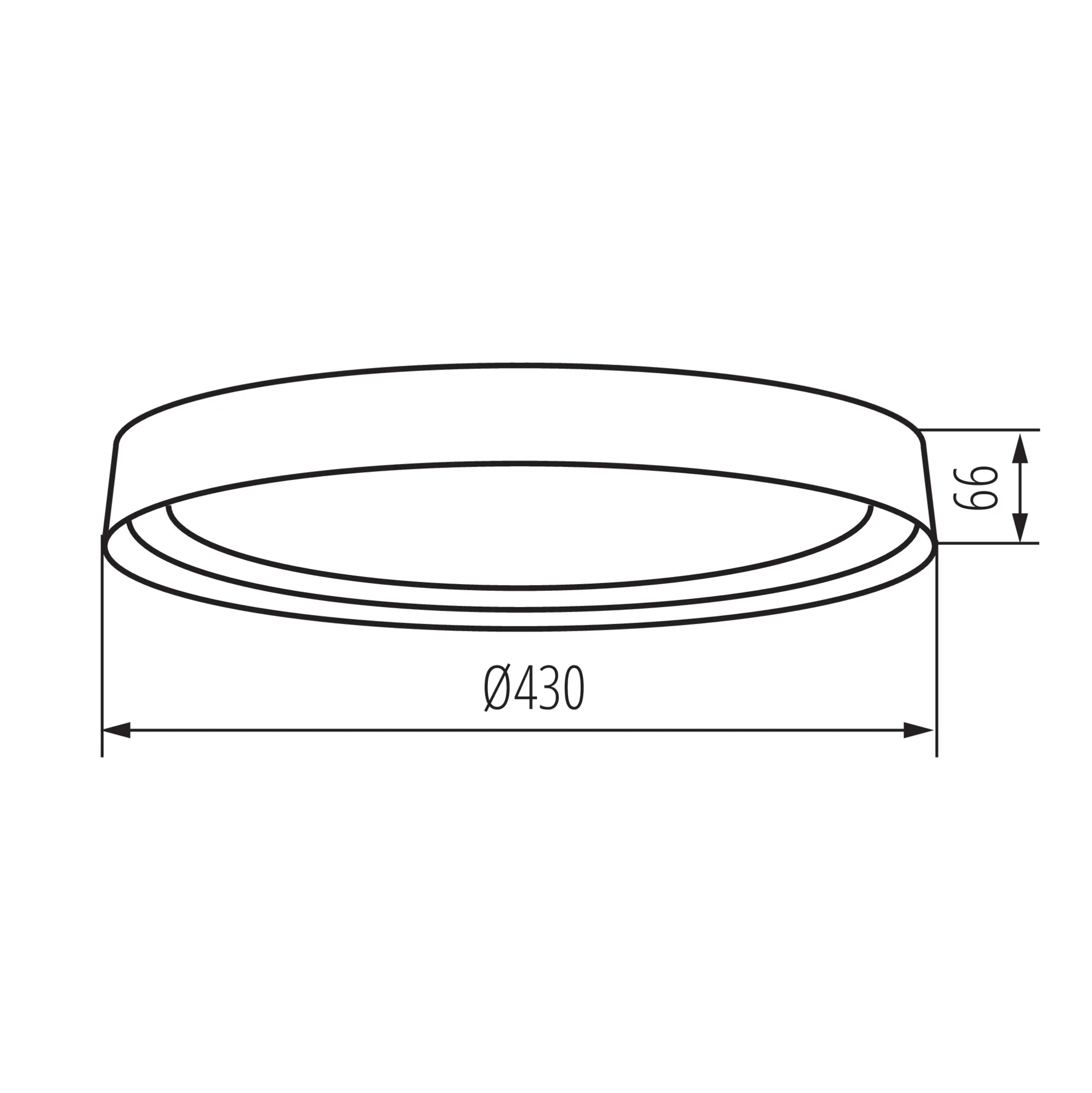 Kanlux 37317 LED плафониера NIFU LED17.8W NW W/BR