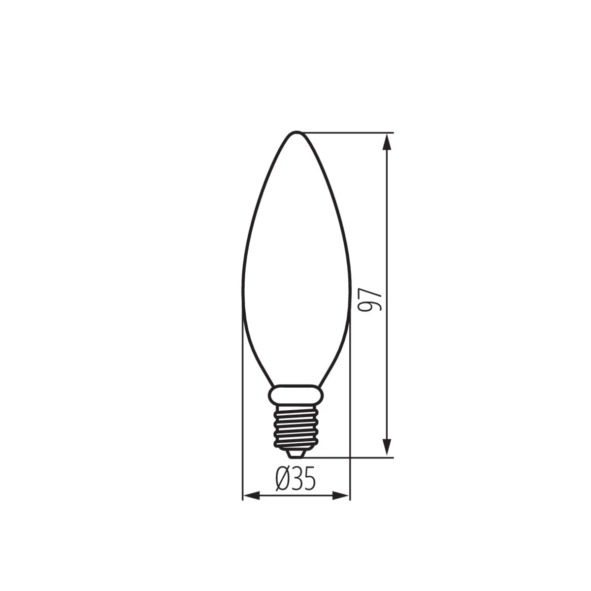 Kanlux 37341 LED източник на светлина XLED EX C35 XLEDEX C35E14 3.8W-NW
