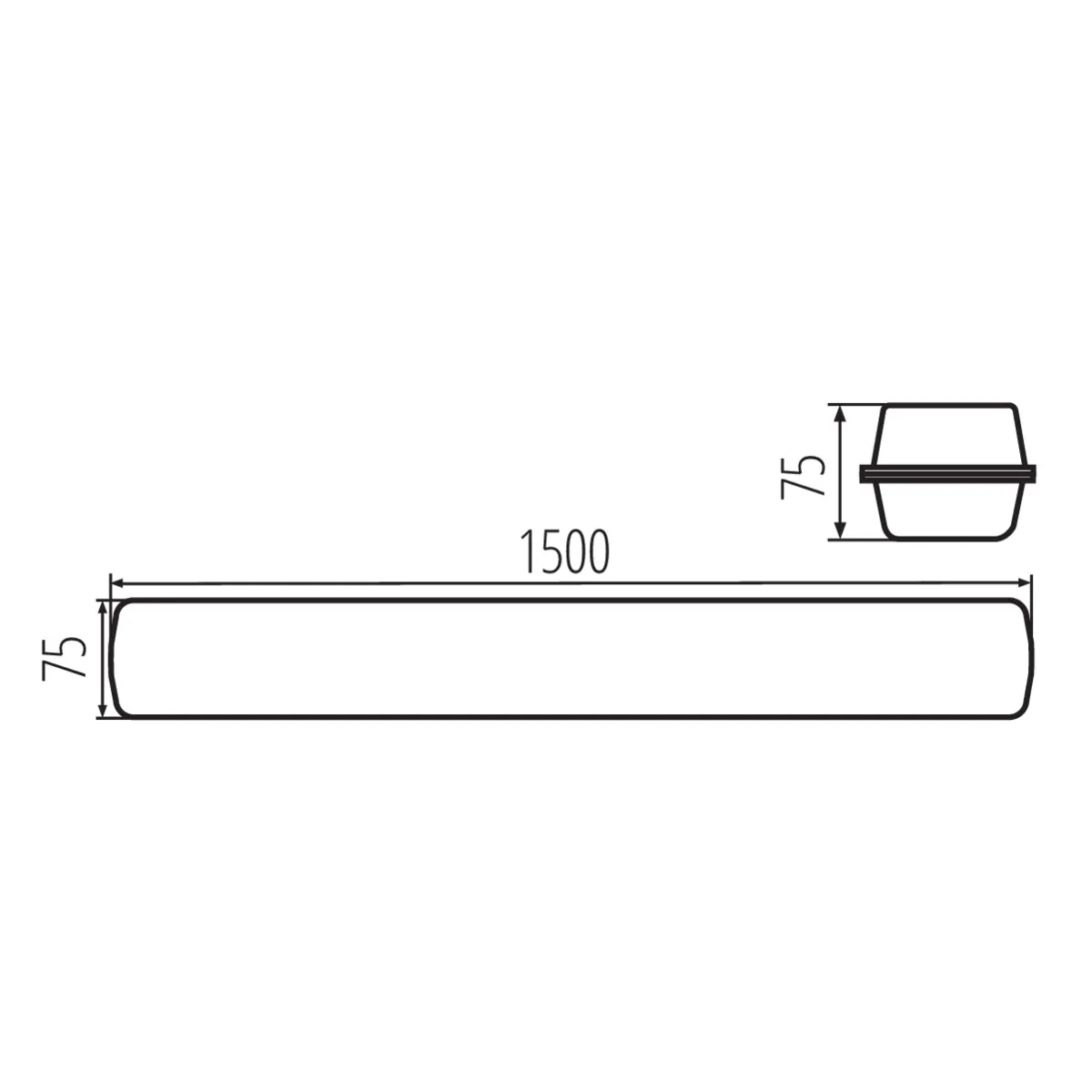 Kanlux 38141 Прахохерметично осветително тяло LED MAH PRO 52W 15R-NW