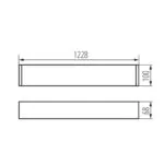 Kanlux 38238 Линейно осветително тяло за тръба LED T8 AMPLINE 4LED NT AMPLINE 4LED 1-120-W