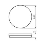 Kanlux 38387 LED плафониера BENO ECO 40W CCT O B