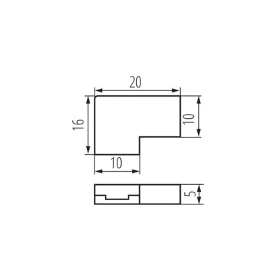 Kanlux 38479 Съединителен елемент за LED ленти CON P 8 L 2pcs
