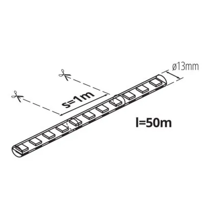 Kanlux 38586 Светлинен маркуч GIVRO LED 50M-GR