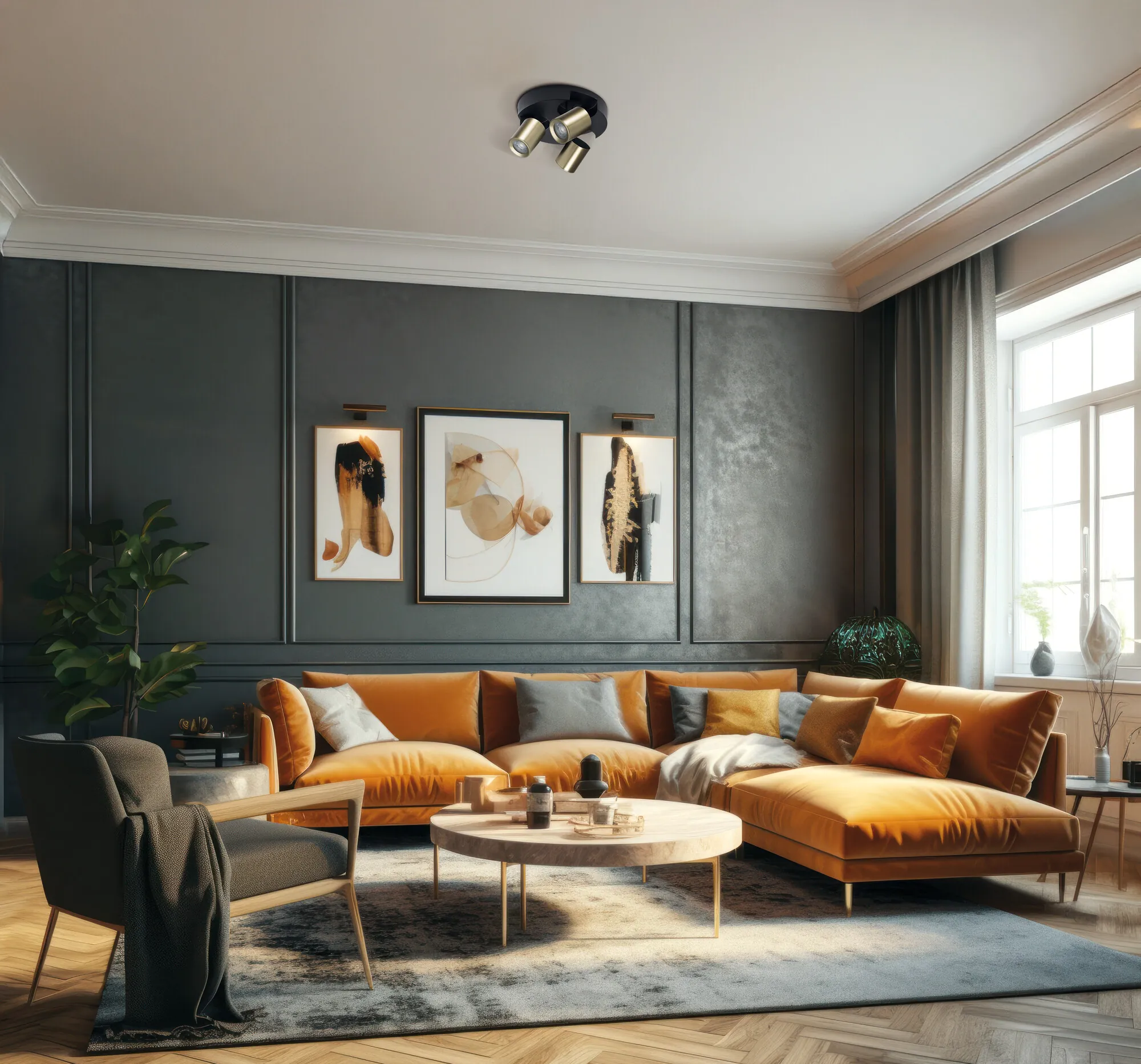 Kanlux 38964 Осветително тяло за стена или таван LAURIN EL-1O W-G