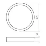 Kanlux 39021 LED плафониера DABER CCT LED DABER 8-13W CCT SE W