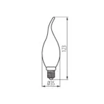 Kanlux 39080 LED източник на светлина XLED C35F E14 1.8W-WW