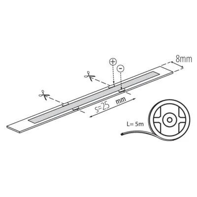 Kanlux 39162 LED лента LCOB 3W/M 12V LCOB 3W/M 12 IP65-WW