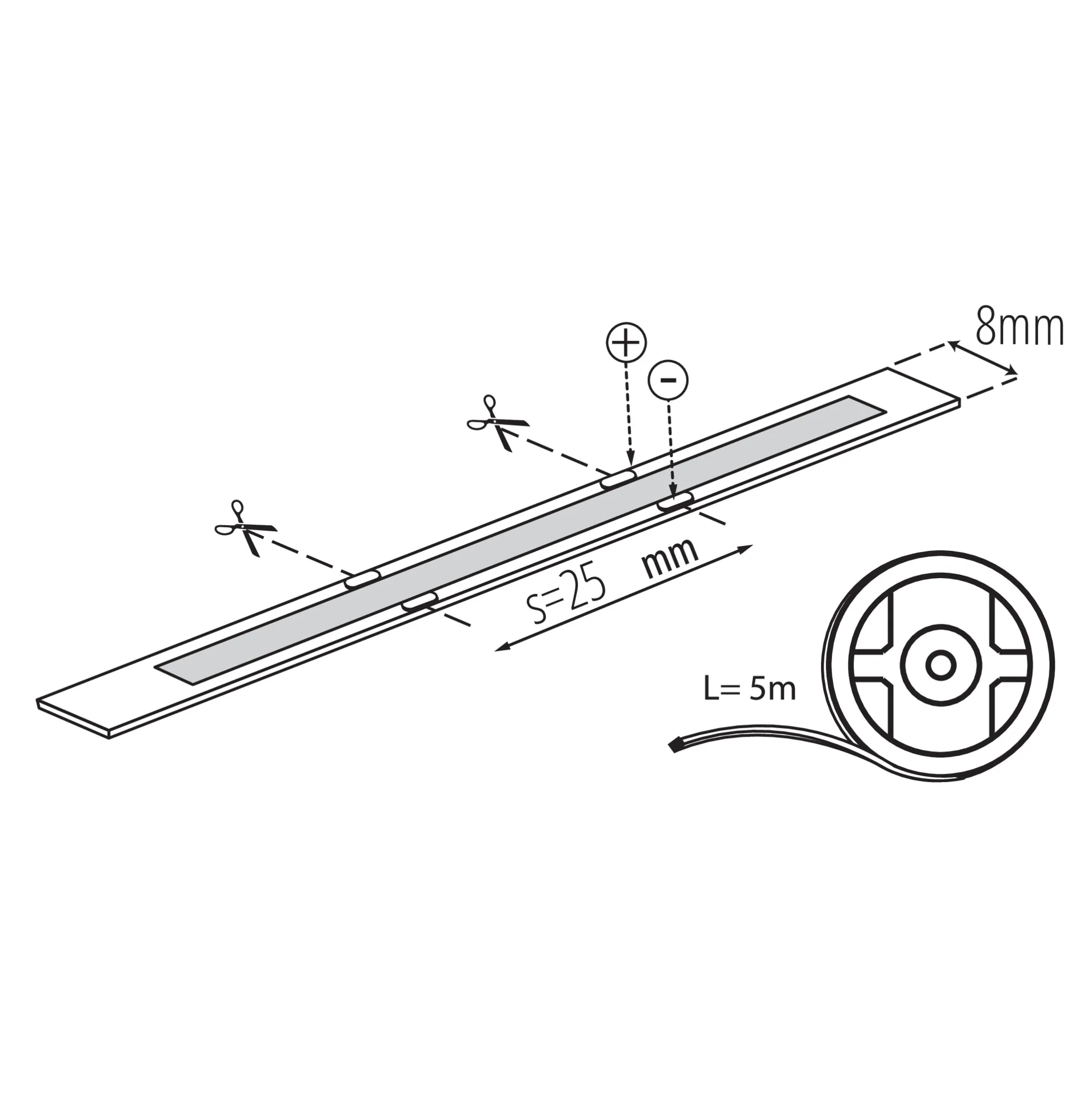 Kanlux 39163 LED лента LCOB 3W/M 12V LCOB 3W/M 12 IP65-NW