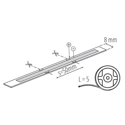 Kanlux 39166 LED лента LCOB 3W/M 24V LCOB 3W/M 24 IP65-WW