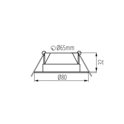 Kanlux 39261 Осветително тяло downlight FIZU CCT W
