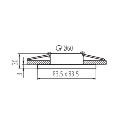 Kanlux 39542 Пръстен на точково осветително тяло TALU IP44 DSL-W