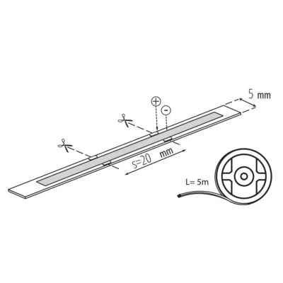 Kanlux 39796 LED лента LCOB SLIM LCOB S 8W/M24IP65-WW