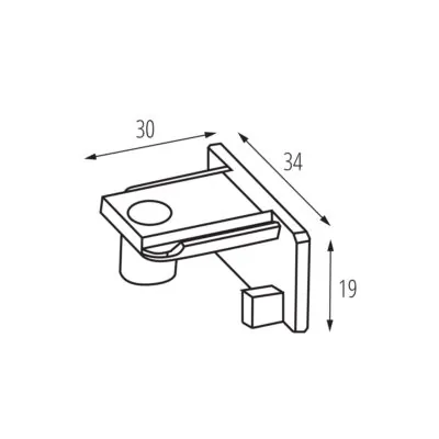 Kanlux 45897 Аксесоари за еднофазна релсова система TEAR 1F EPLUG W