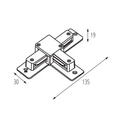 Kanlux 45907 Аксесоари за еднофазна релсова система TEAR 1F CON-T W