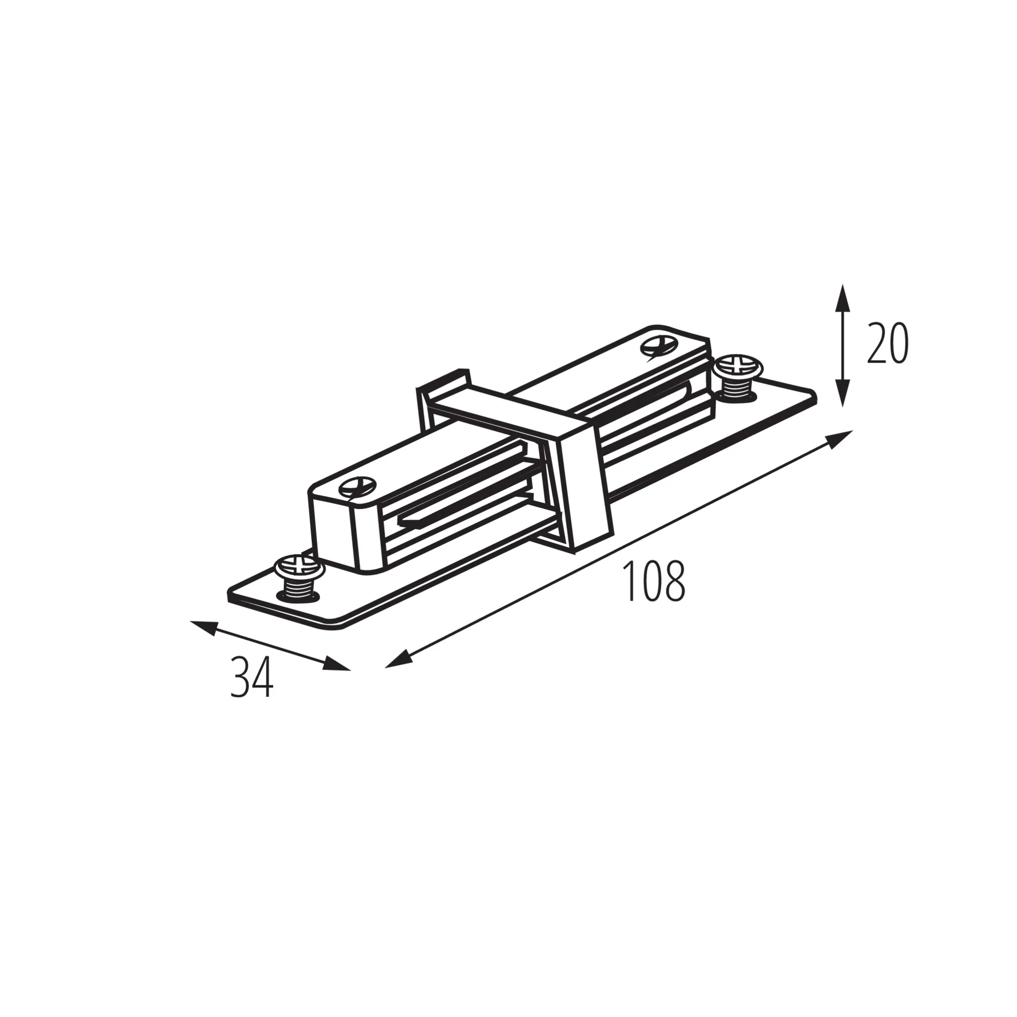 Kanlux 45911 Аксесоари за еднофазна релсова система TEAR 1F CON-I W