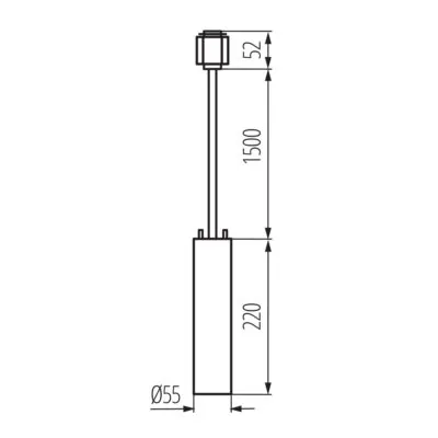 Kanlux 45916 Прожектор за еднофазна релсова система ATL 1F PEND22 GU10 B