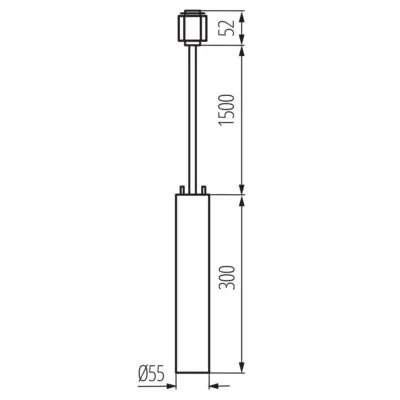 Kanlux 45919 Прожектор за еднофазна релсова система ATL 1F PEND30 GU10 W