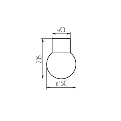 Kanlux 46082 Градинско осветително тяло със сменяем източник на светлина STONO 15M DL GR