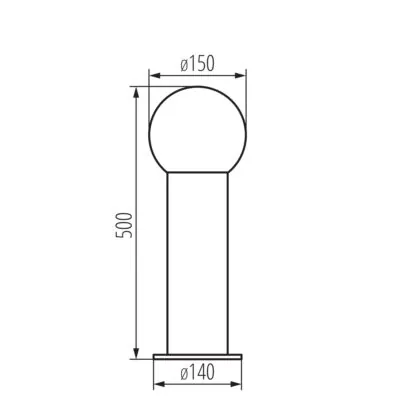 Kanlux 46083 Градинско осветително тяло със сменяем източник на светлина STONO 15M 50 GR