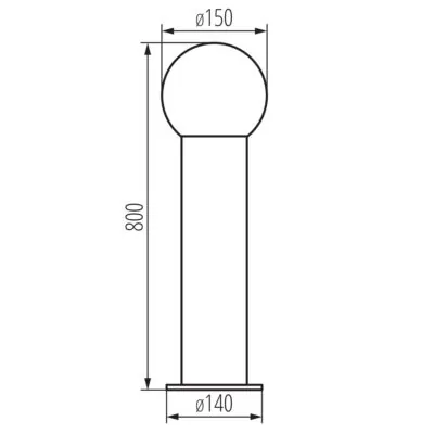 Kanlux 46085 Градинско осветително тяло със сменяем източник на светлина STONO 15M 80 GR