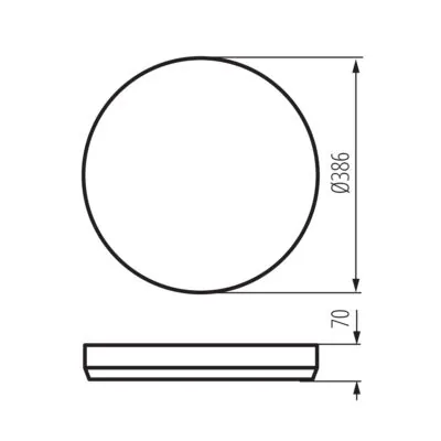 Kanlux 46281 LED плафониера LIXAN CCTDIM W/B