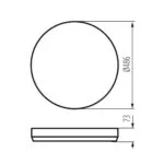 Kanlux 46283 LED плафониера LIXAN XL CCTDIM W/B