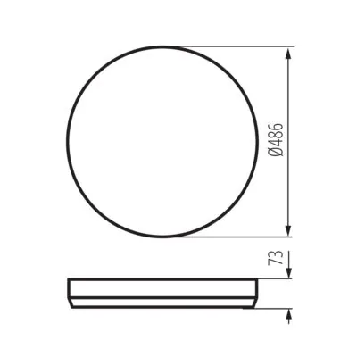 Kanlux 46283 LED плафониера LIXAN XL CCTDIM W/B