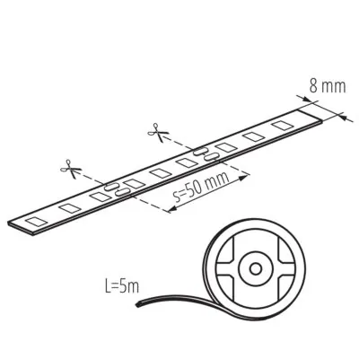 Kanlux 46309 LED лента LEDS-B4.8W/M12IP00-NW