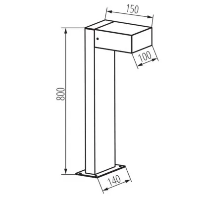 Kanlux 46392 Градинско осветително тяло със сменяем източник на светлина LEGINO GX53 80 B